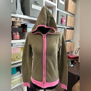 Green and Pink Hooded Jacket